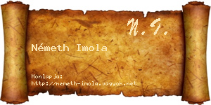 Németh Imola névjegykártya